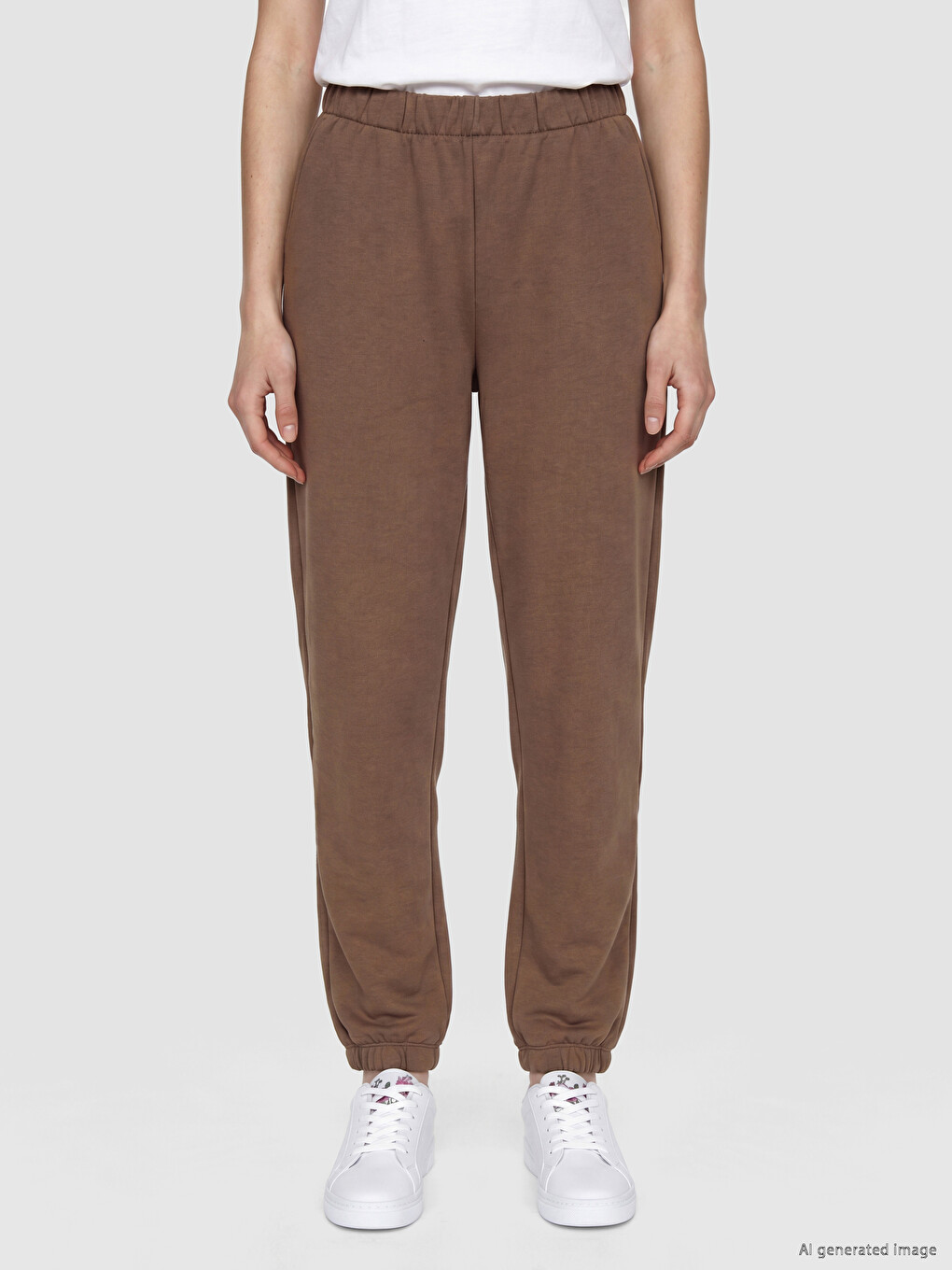 Woman Brown Sweatpants-1