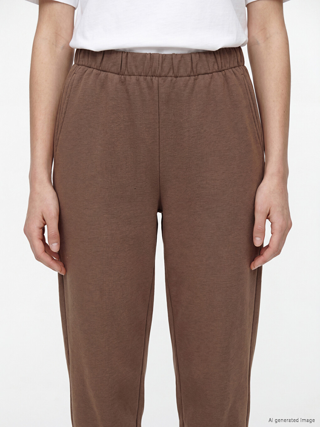 Woman Brown Sweatpants-2