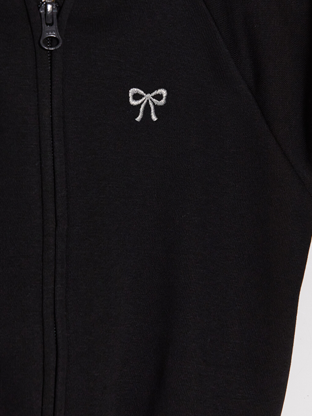 Girl Black Zip-up Sweatshirt-1