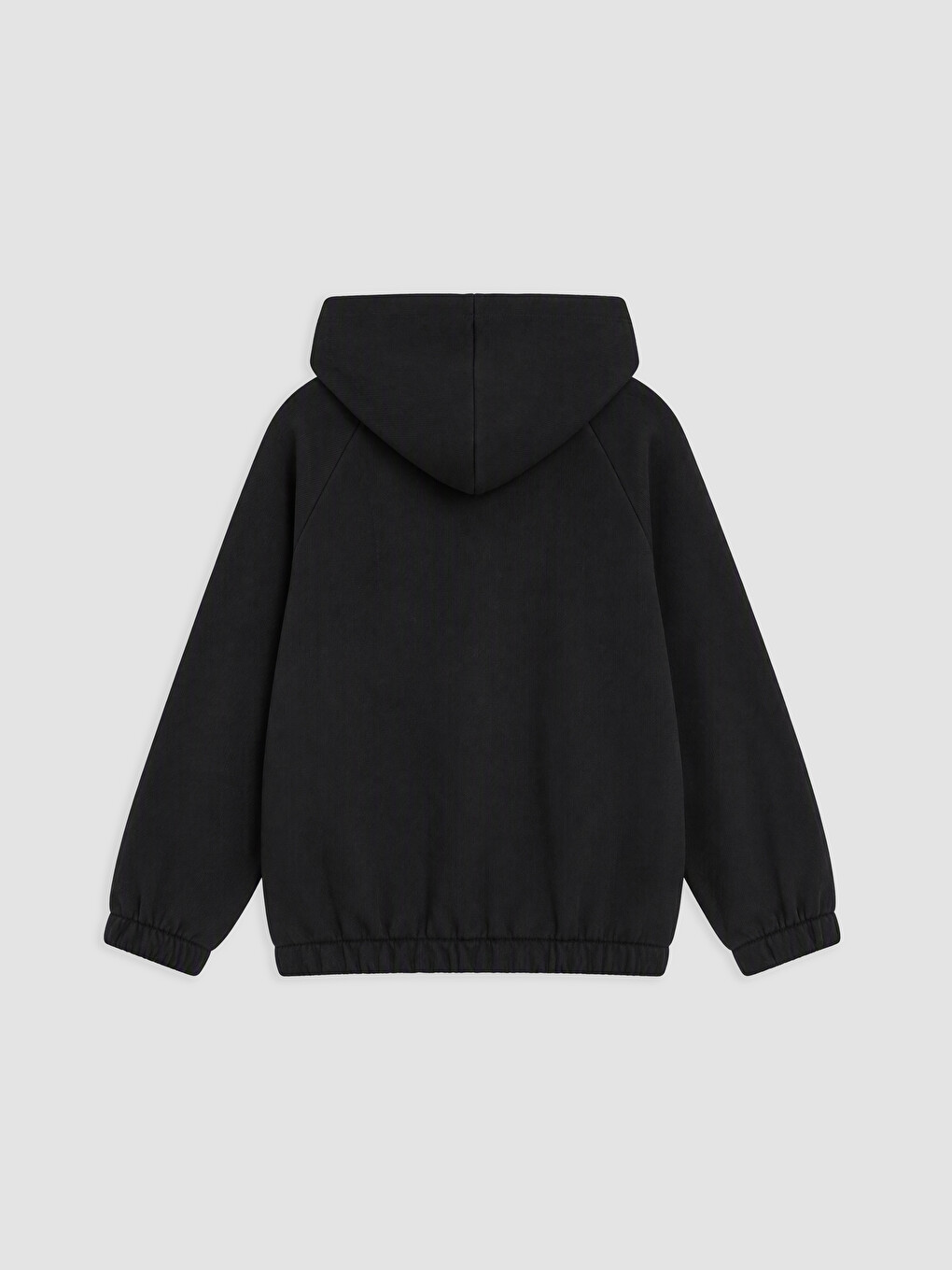 Girl Black Zip-up Sweatshirt-2