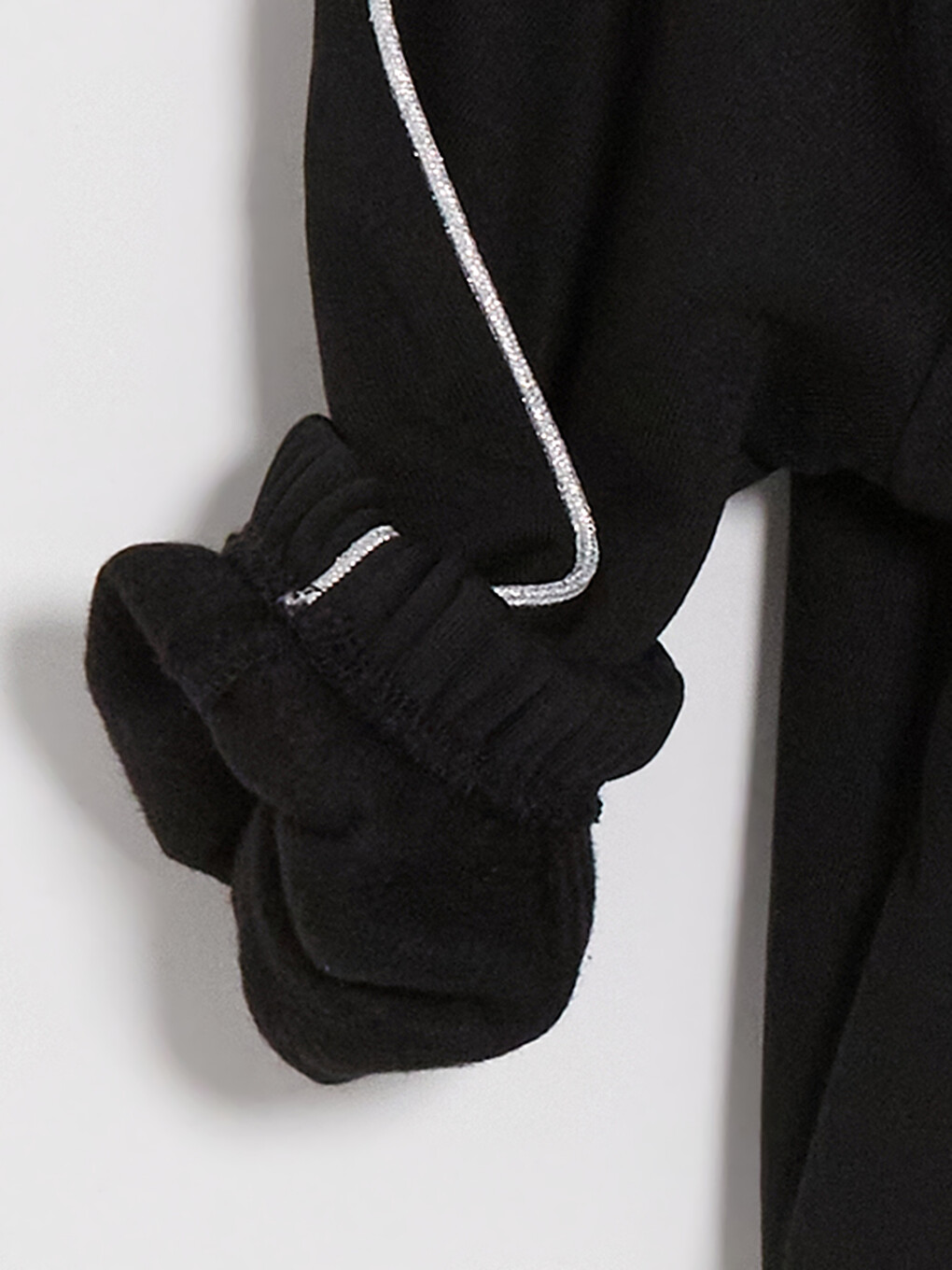 Girl Black Zip-up Sweatshirt-3