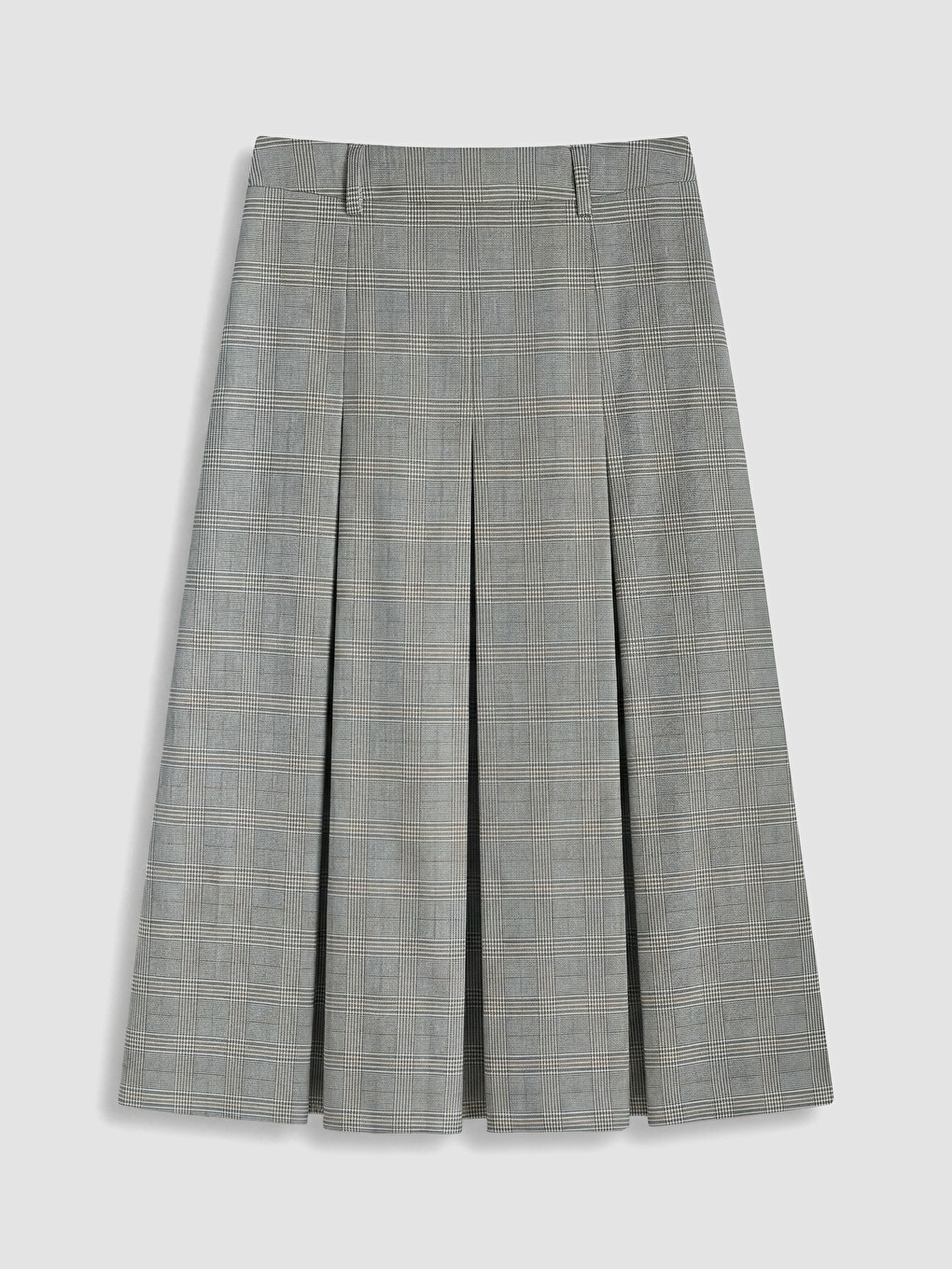 Plaid Patterned Pleated A Cut Women's Skirt-4
