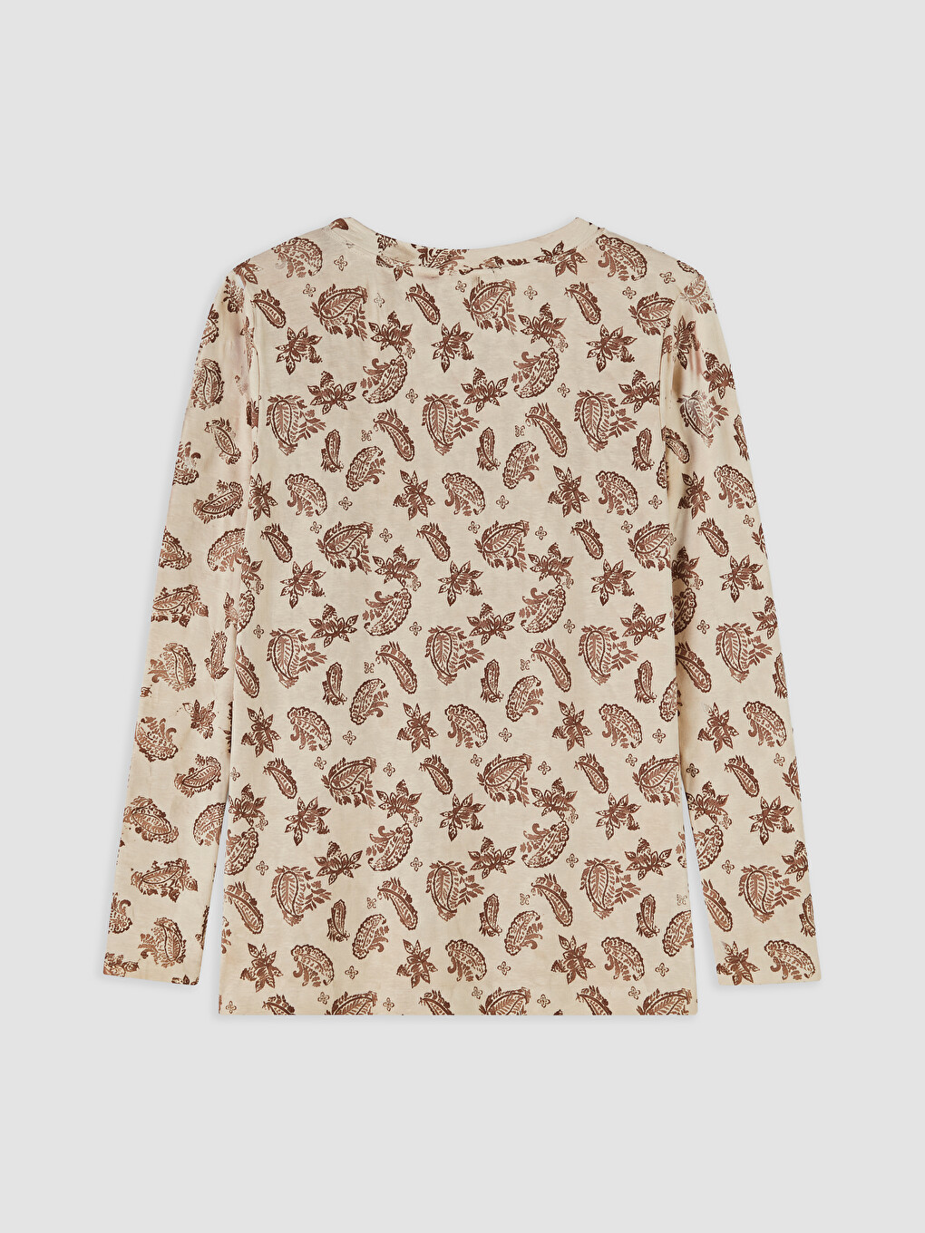 Notch Neck Patterned Blouse-5
