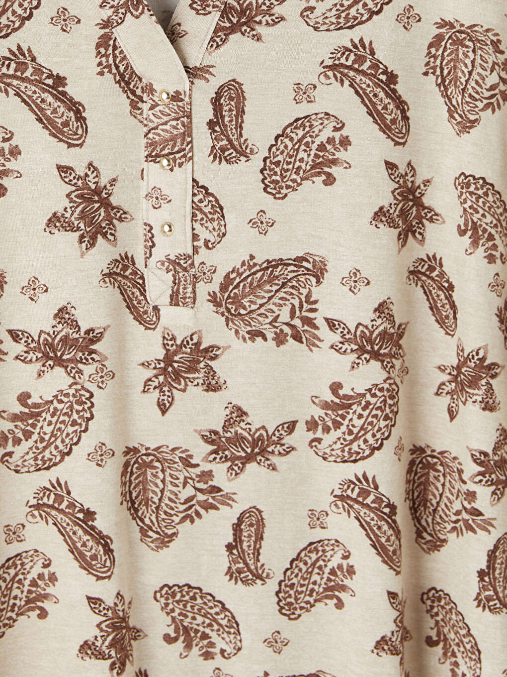 Notch Neck Patterned Blouse-6