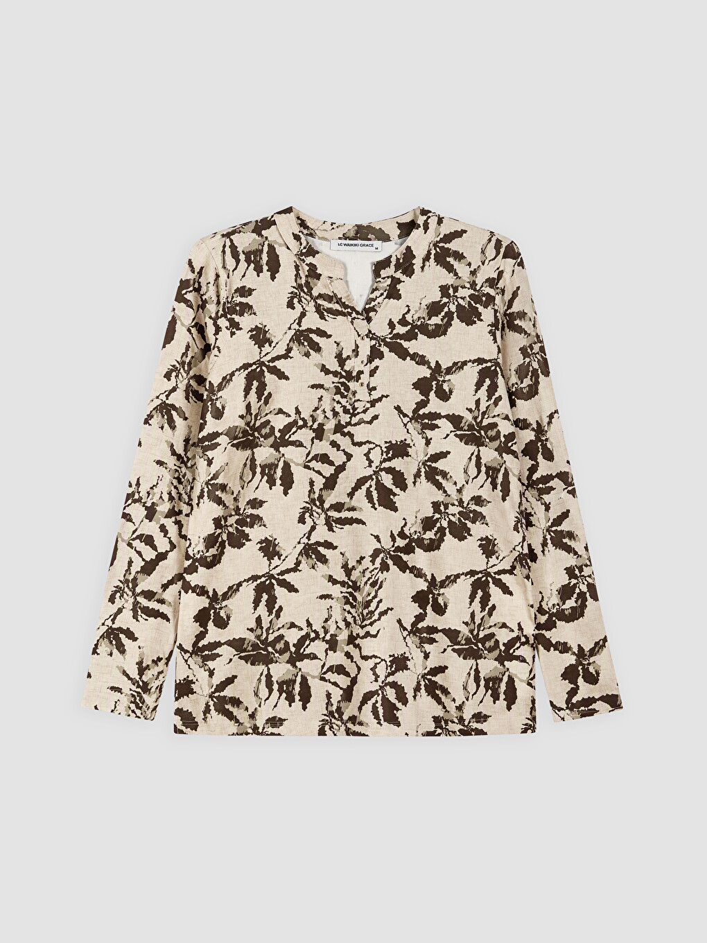 Notch Neck Floral Blouse-4