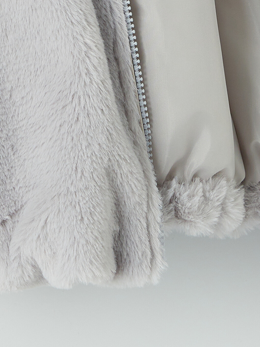 Hooded Girls' Plush Coat-1