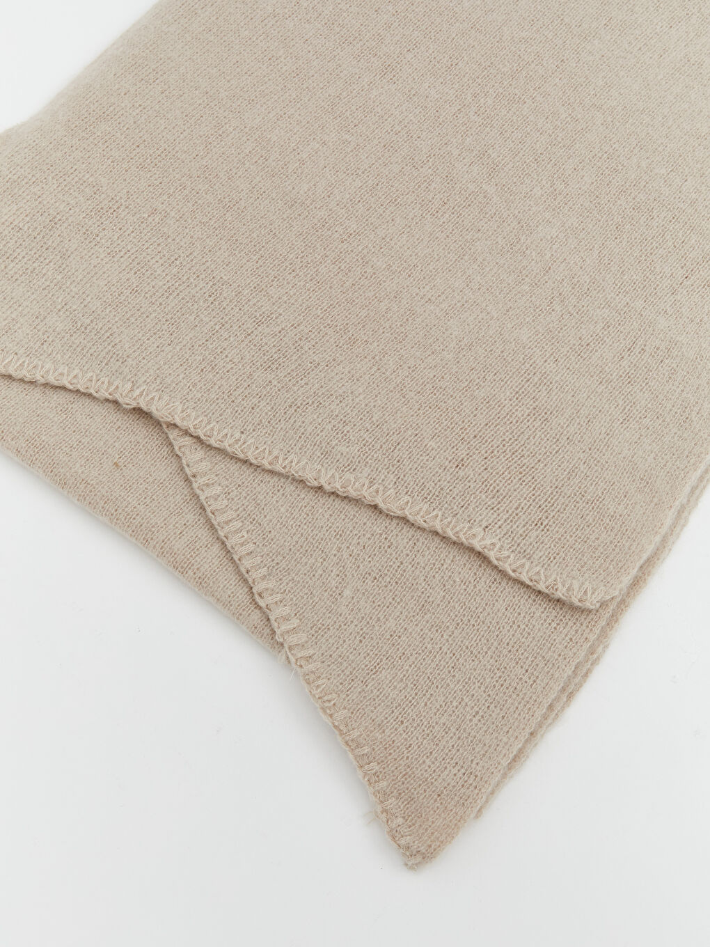 Bej Kadın Triko Atkı-2