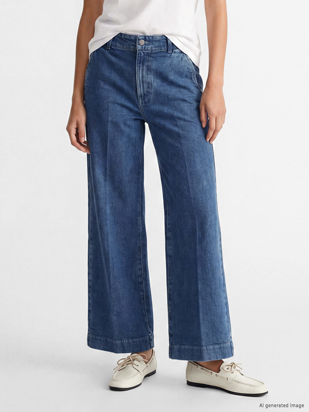 High Waist Wideleg Fit Women's Jeans-1