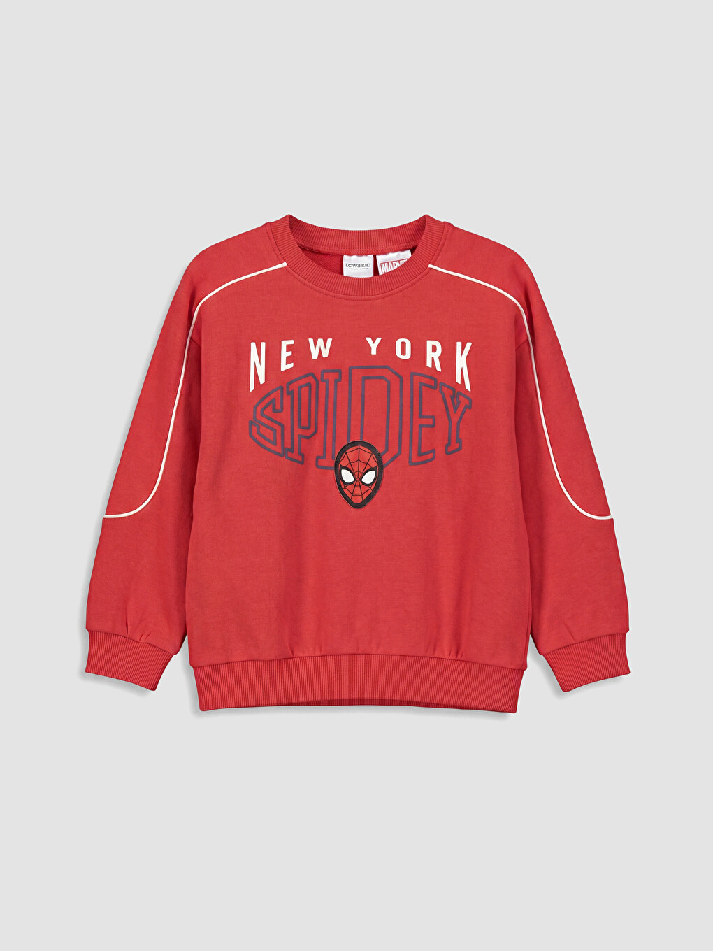 Kırmızı Spider-man Nakışlı Erkek Çocuk Sweatshirt