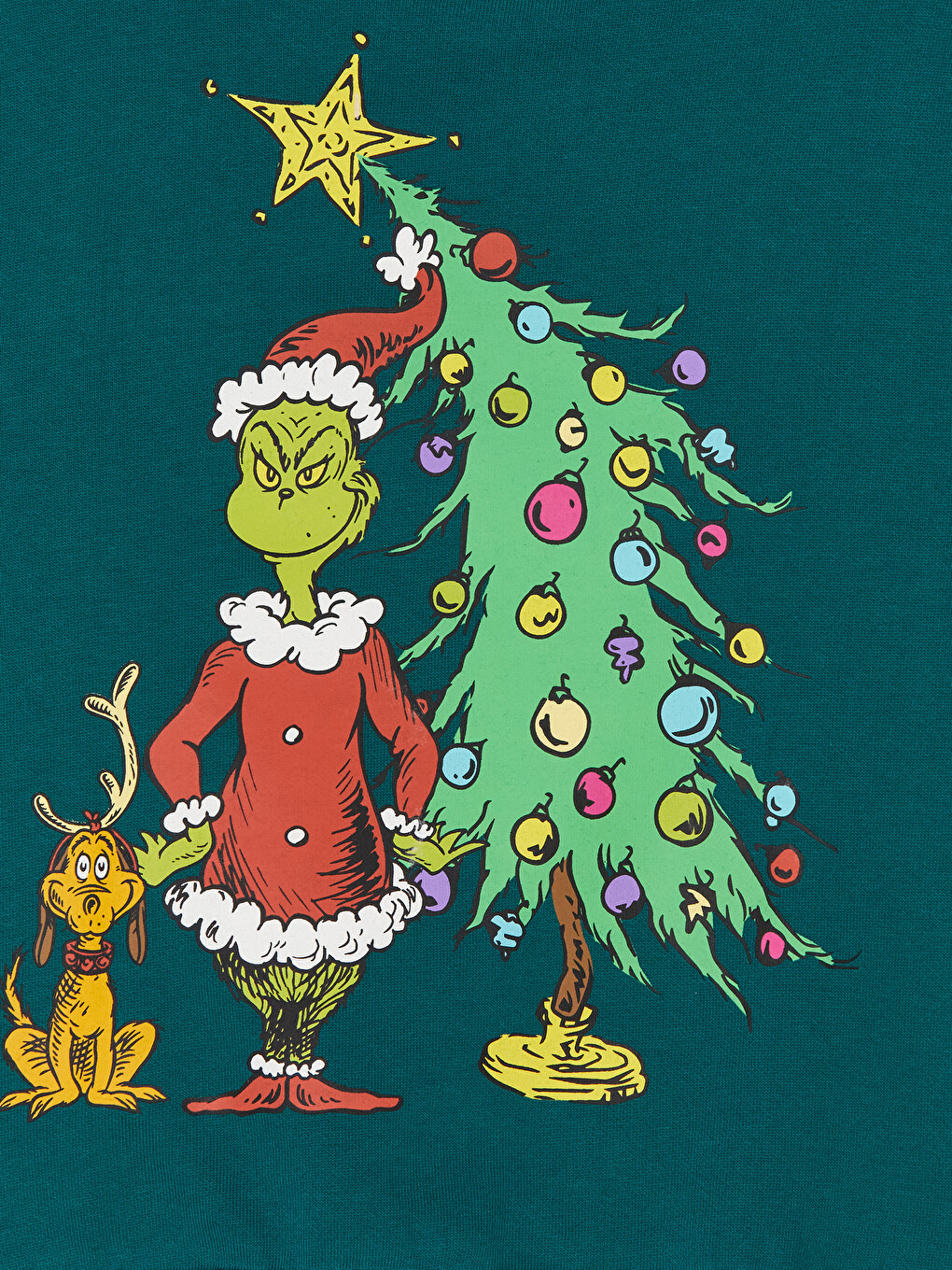 Grinch Printed Boys' Thick Sweatshirt-3