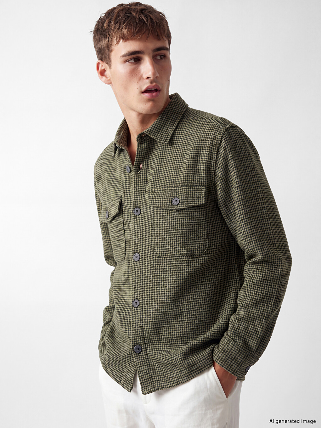 Jachetă Cămașă Lumberjack Cu Carouri Regular Fit Pentru Bărbați