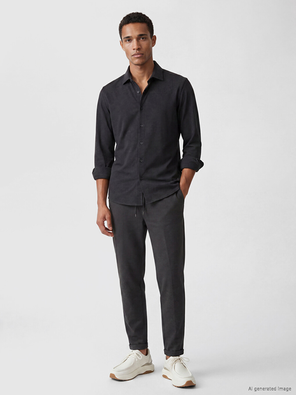 Standard Fit Men's Textured Shirt-1