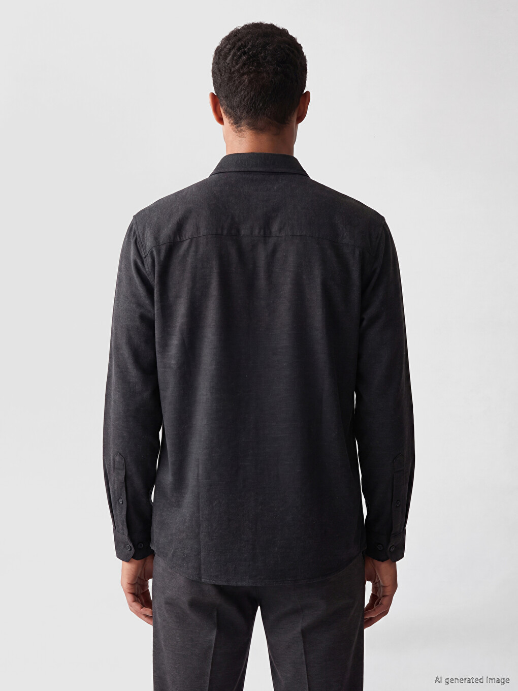 Standard Fit Men's Textured Shirt-3