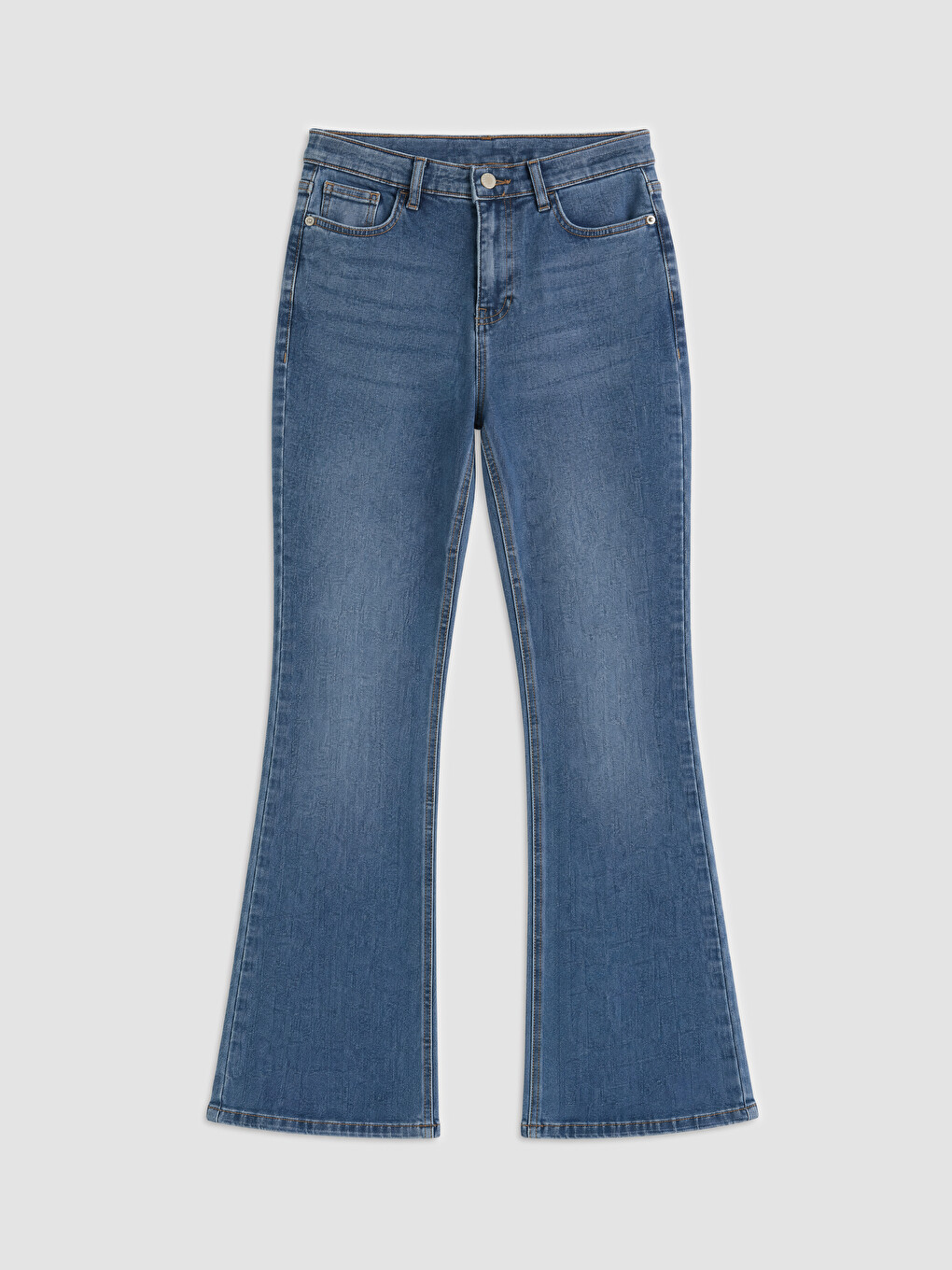 İndigo Flare Kadın Jean Pantolon-4
