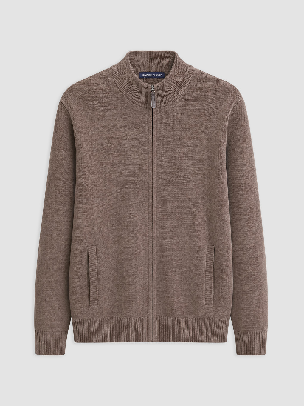 Mock Neck Men's Knitwear Cardigan