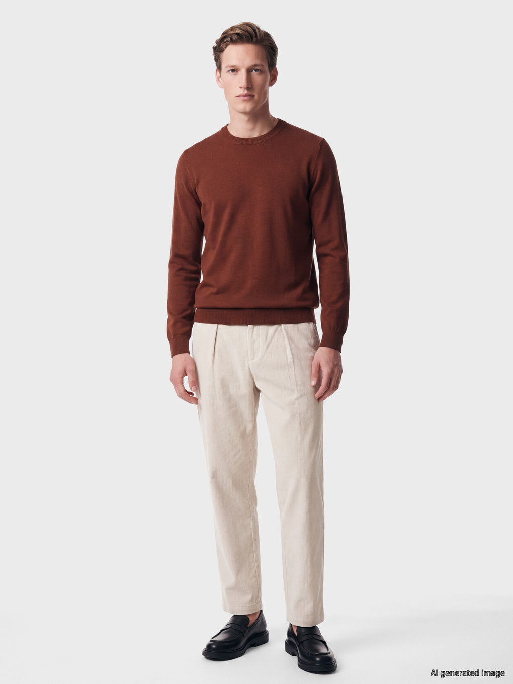 Crew Neck Men's Knitwear Sweater-1