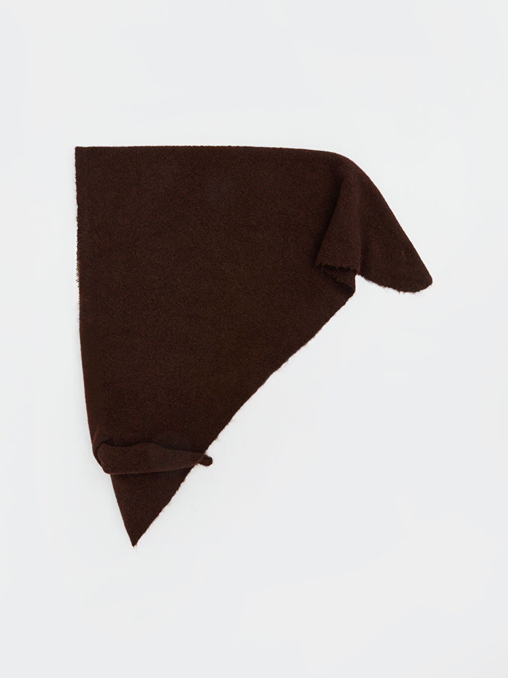 Kahverengi Kadın Triko Üçgen Atkı-1