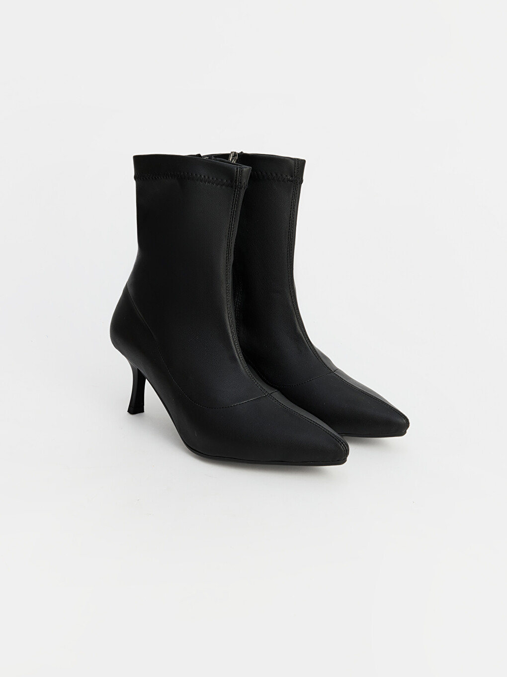 Pointed Toe Stiletto Heeled Zippered Women's Boot