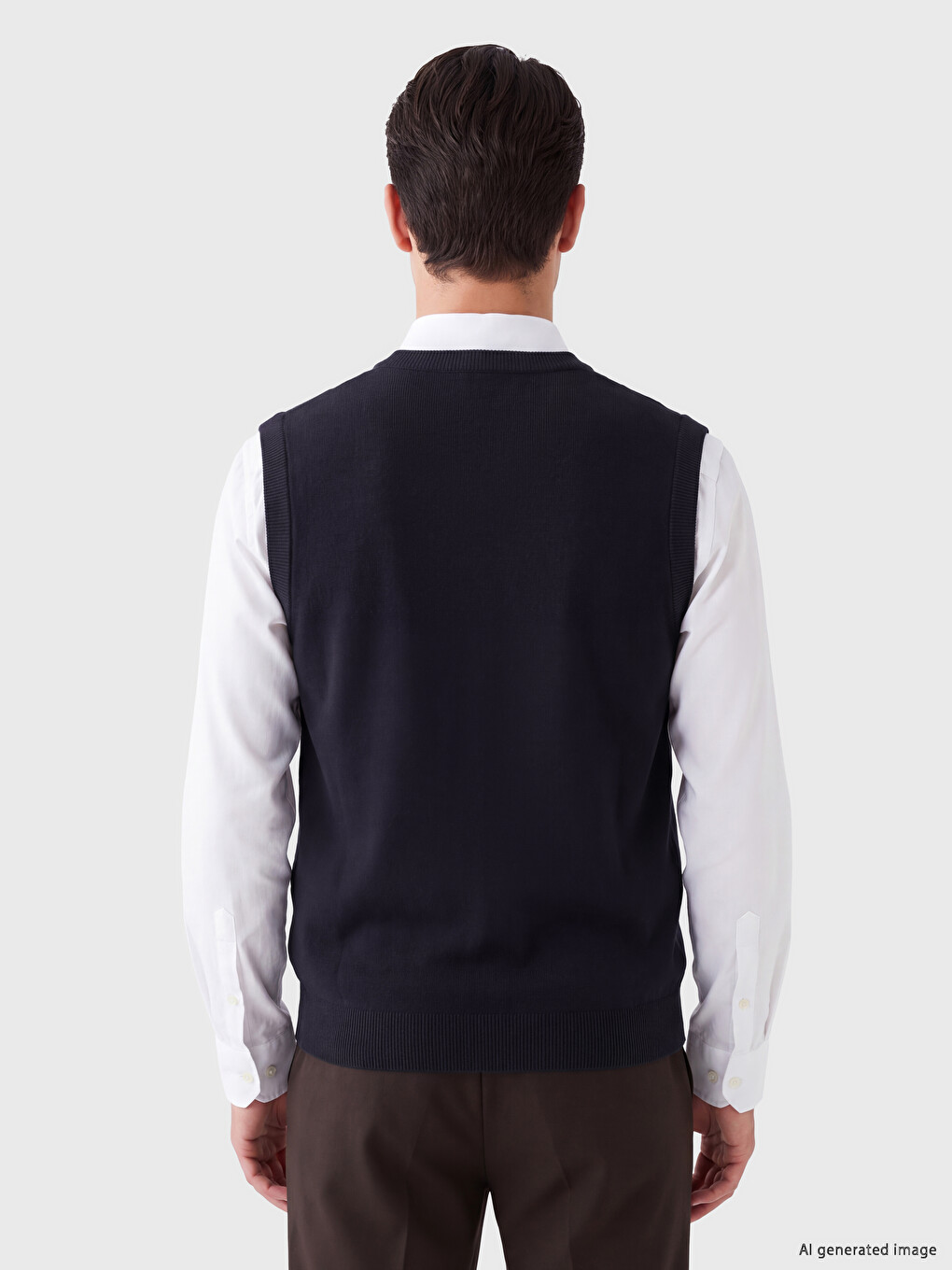 Man Navy Sweater Vest-3