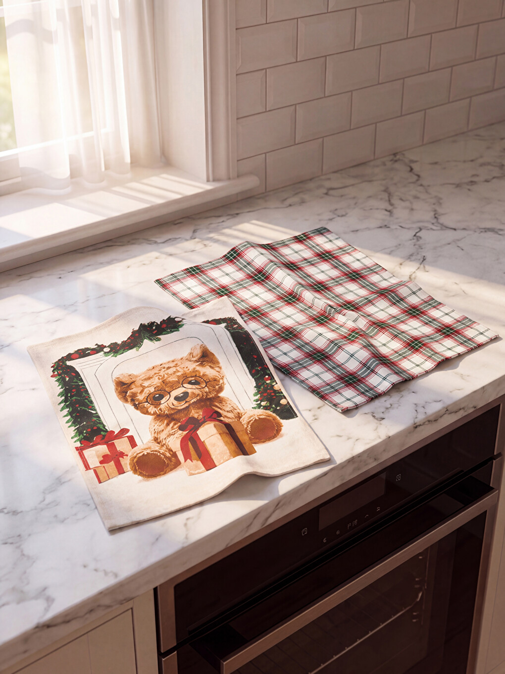 2 Pack Printed Tea Towel 40x50 Cm