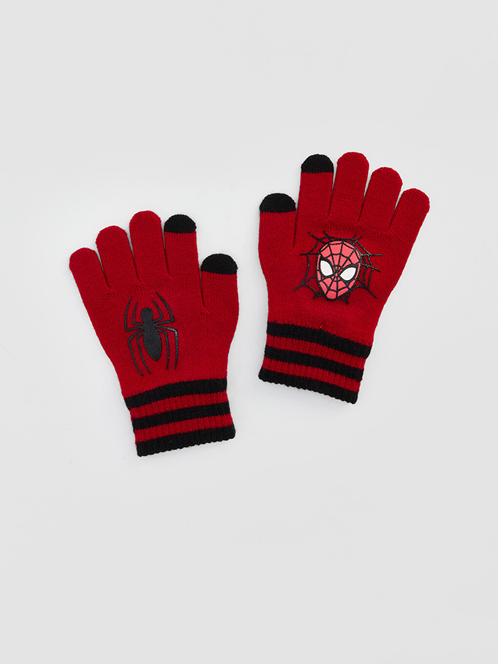 Kırmızı Spider-man Baskılı Erkek Çocuk Triko Eldiven