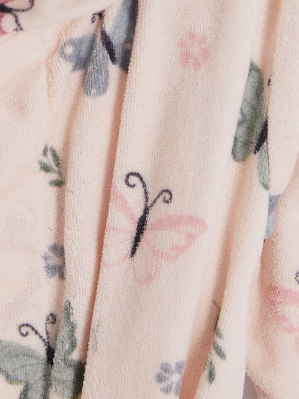 Butterfly Printed Girls' Bathrobe-3
