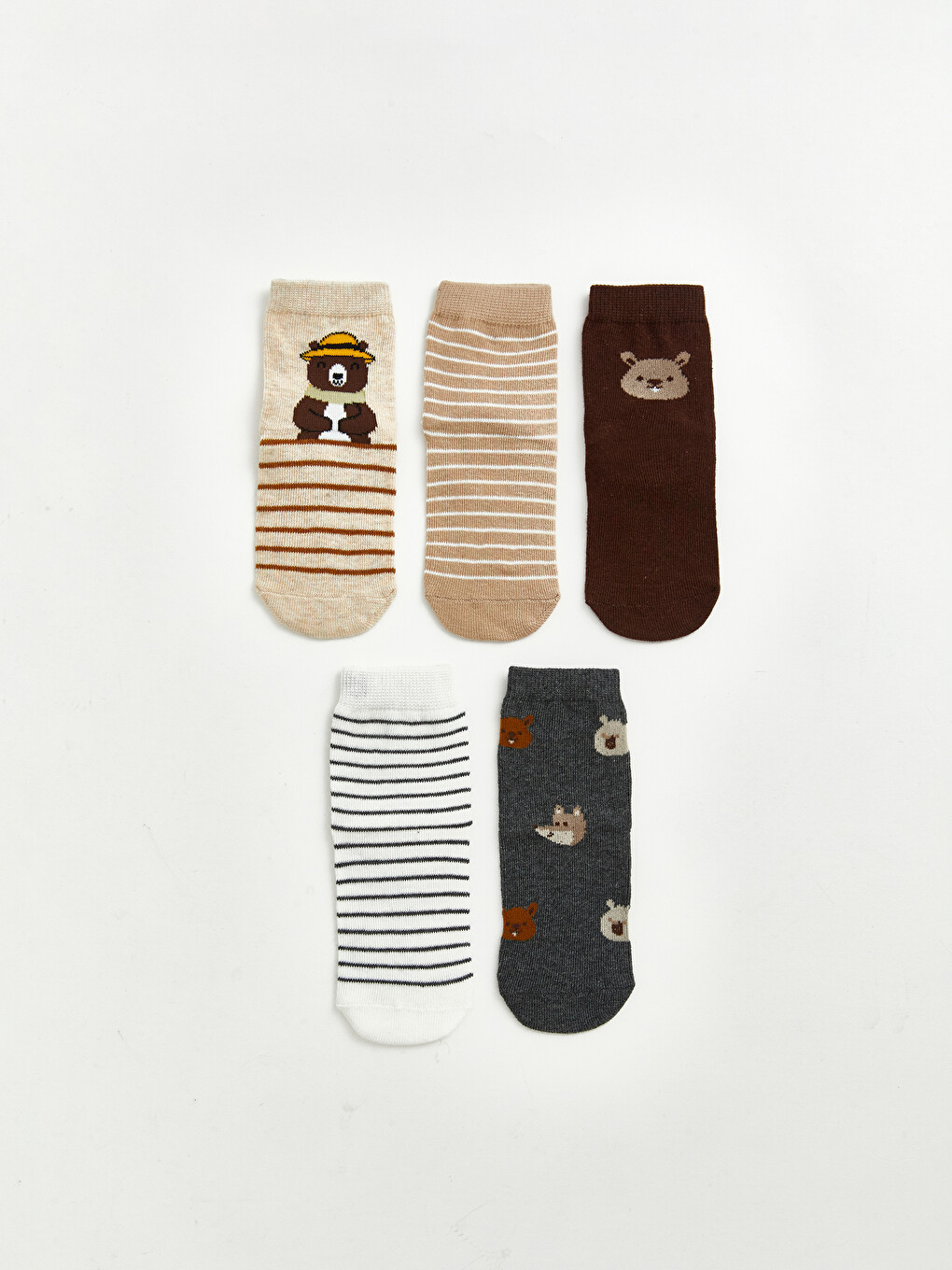 Patterned Baby Boys' Ankle Socks 5-packs