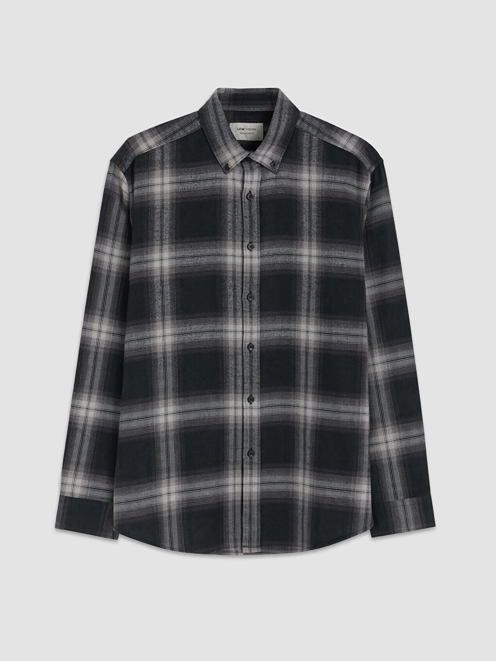 Regular Fit Plaid Twill Men's Shirt-4
