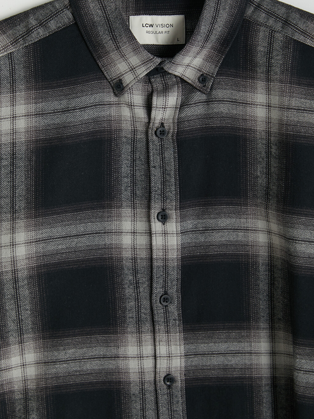 Regular Fit Plaid Twill Men's Shirt-6