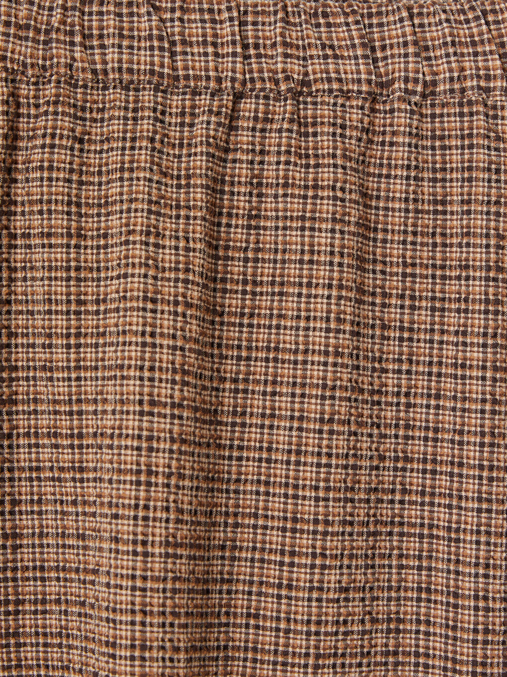 Elastic Waist Plaid A Form Skirt-6