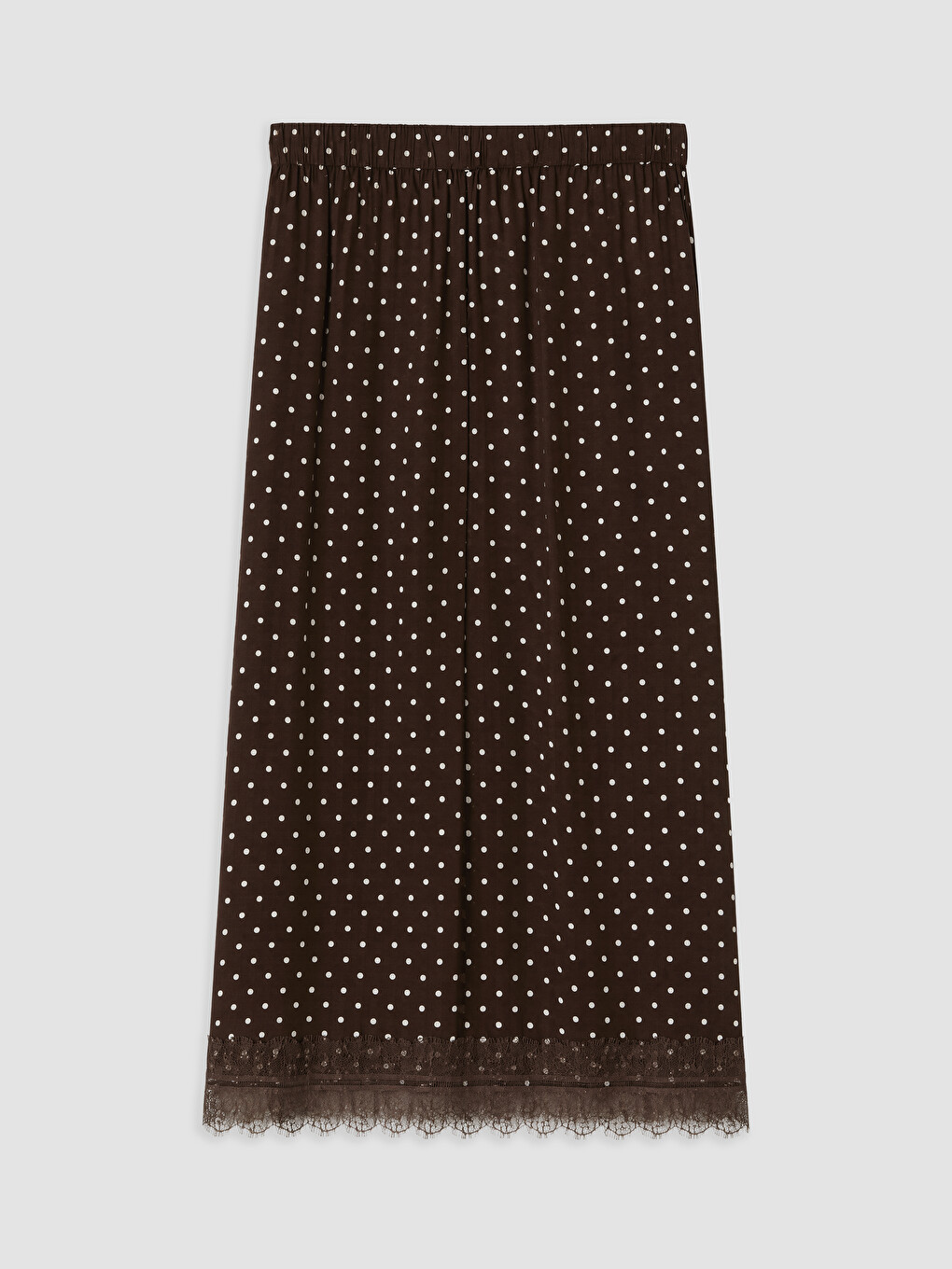 Elastic Waist Polka Dot A Line Skirt-1