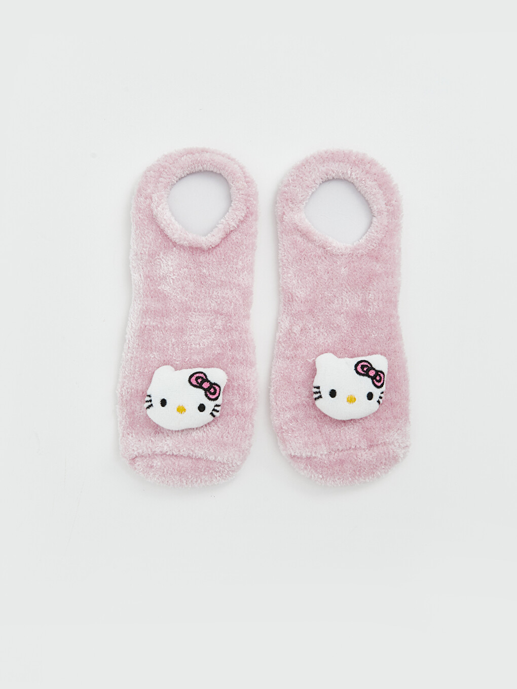 Hello Kitty Desenli Kaydırmaz Tabanlı Kız Çocuk Ev Çorabı Ve Uyku Bandı-2