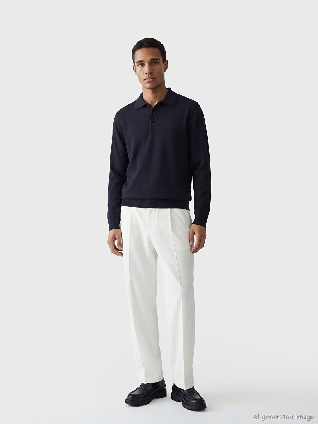 Polo Collar Men's Knitwear Sweater-1