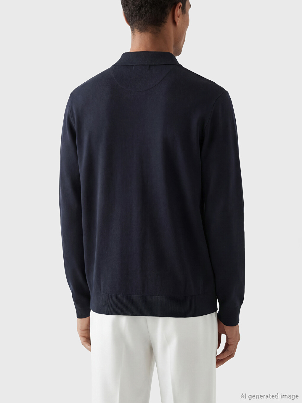 Polo Collar Men's Knitwear Sweater-2