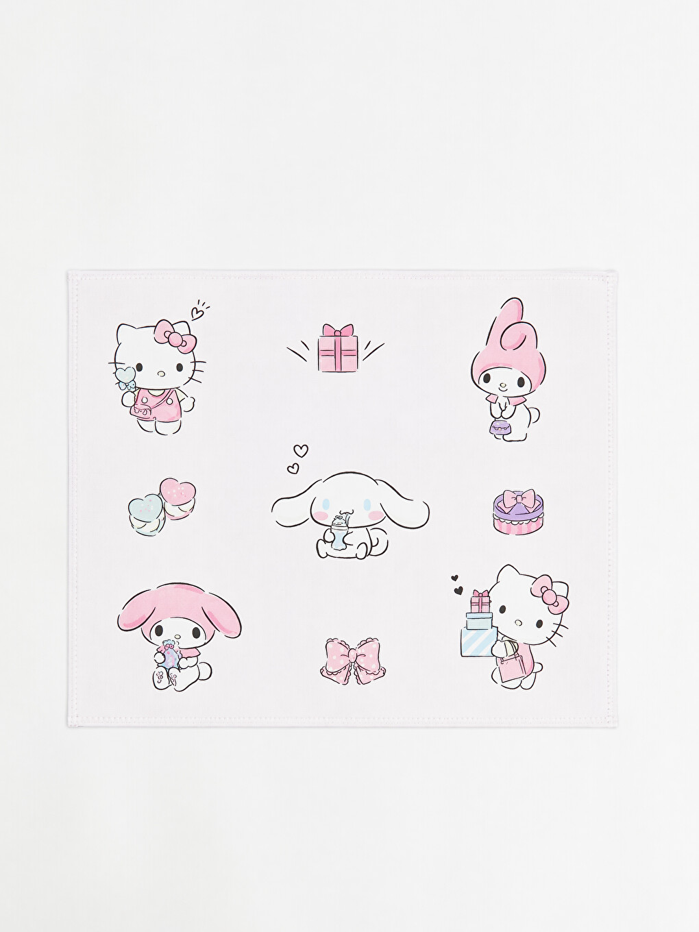 Hello Kitty Ve Friends Baskılı Pamuklu Kurulama Bezi 40x50 Cm 2'li-2