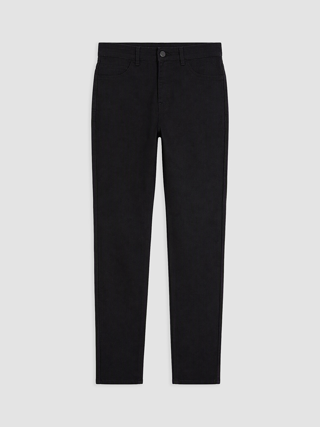 Siyah Yüksek Bel Süper Skinny Fit Kadın Jean Pantolon-4