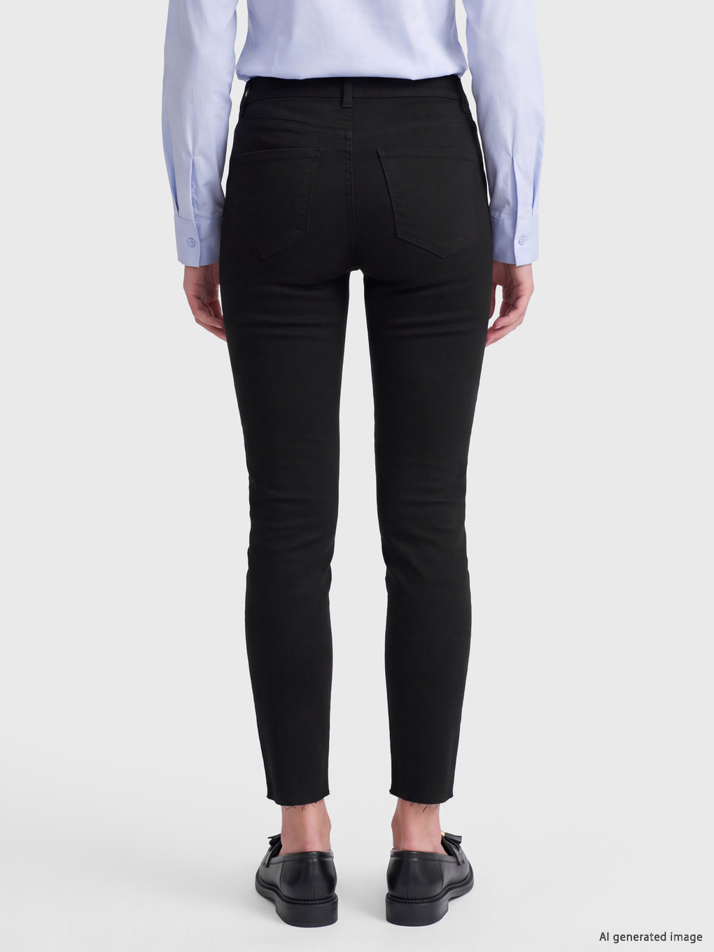 Siyah Yüksek Bel Süper Skinny Fit Kadın Jean Pantolon-3