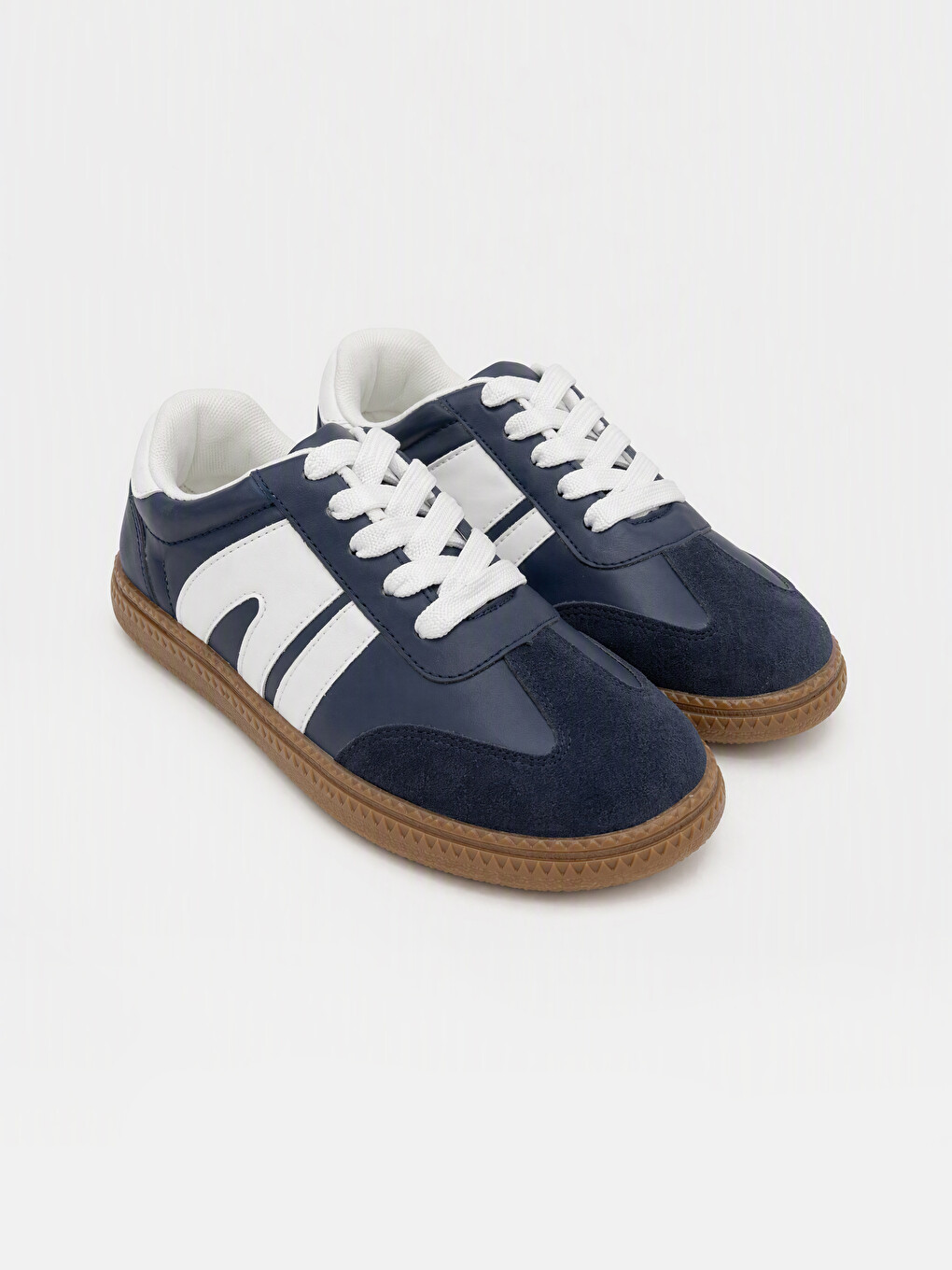 Suede Look Striped Boys' Sneaker