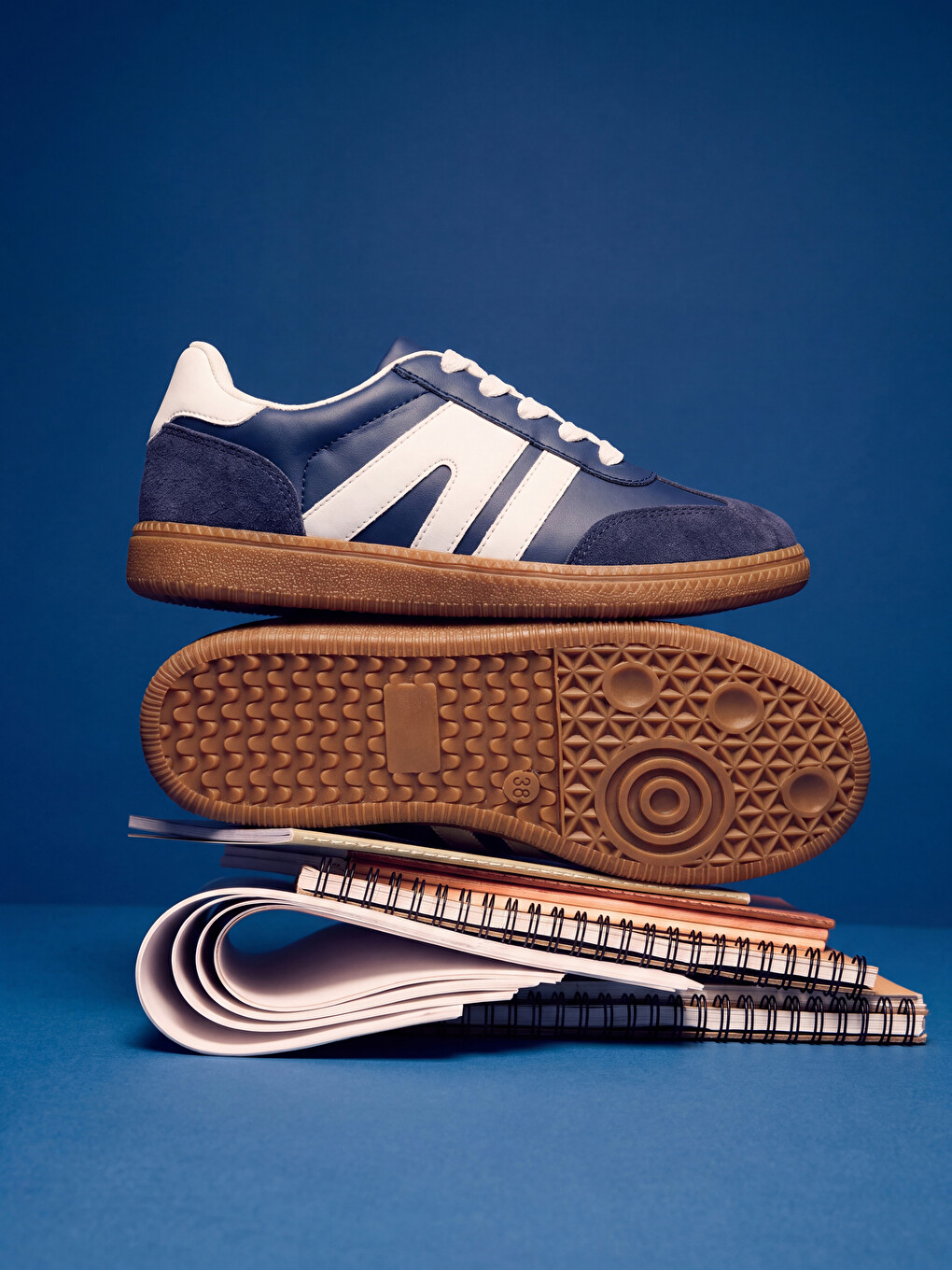 Suede Look Striped Boys' Sneaker