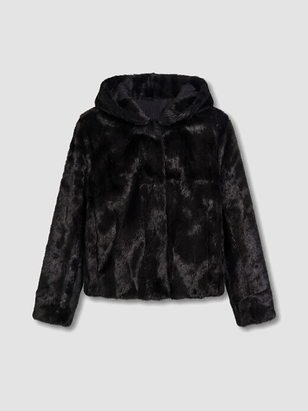 Hooded Plush Women's Coat-4