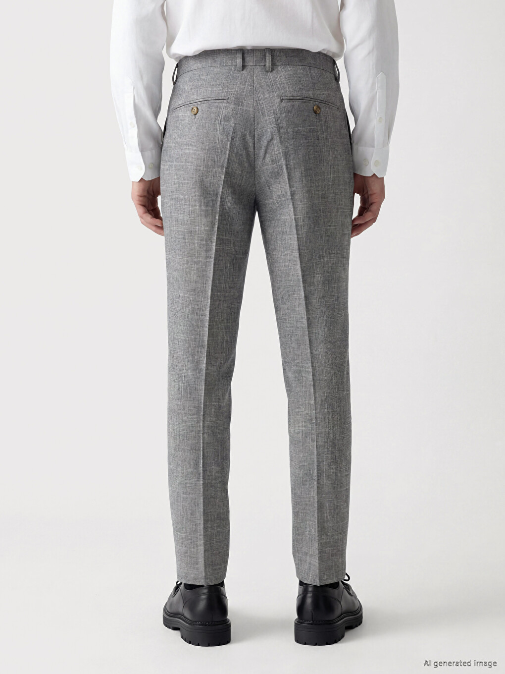 Pantaloni Texturați Plisați Standard Fit Bărbați-3