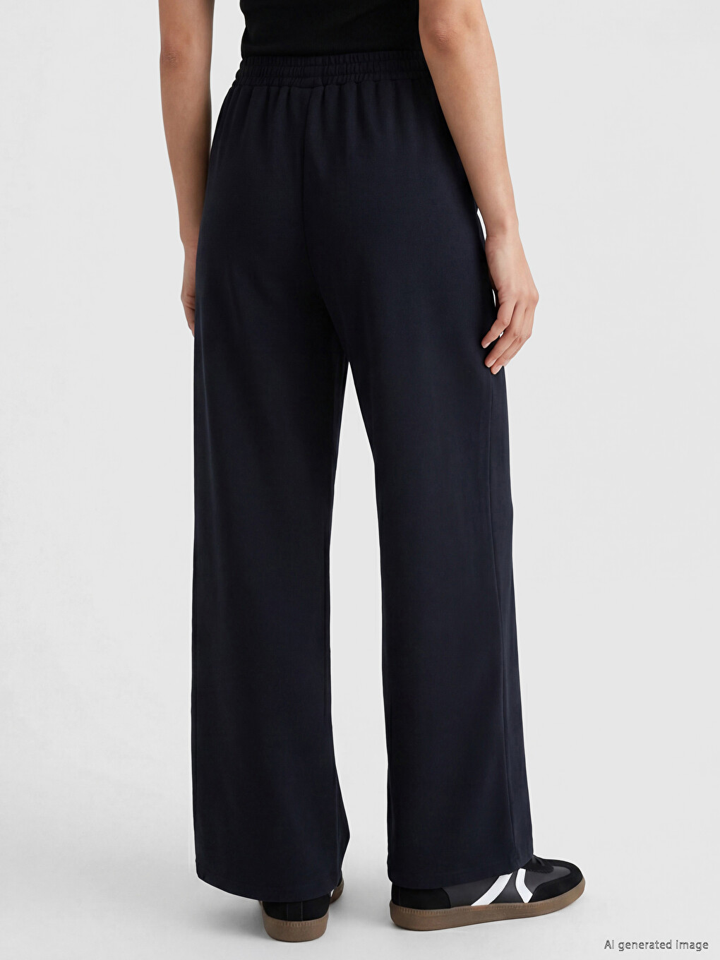 Pantalon De Survêtement Femme À Taille Élastiquée-3