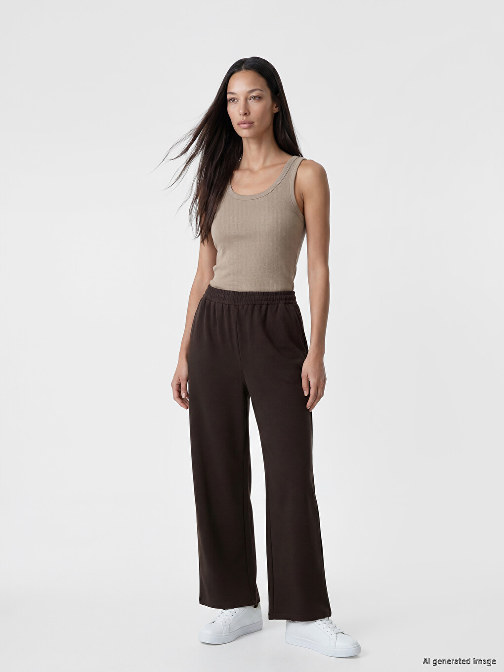 Pantalon De Survêtement Femme À Taille Élastiquée