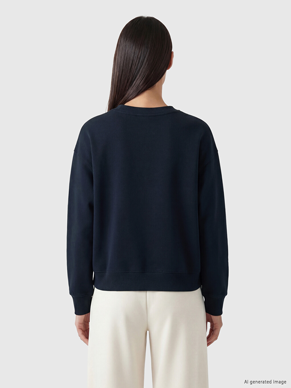 Crew Neck New York Printed Women's Sweatshirt-3