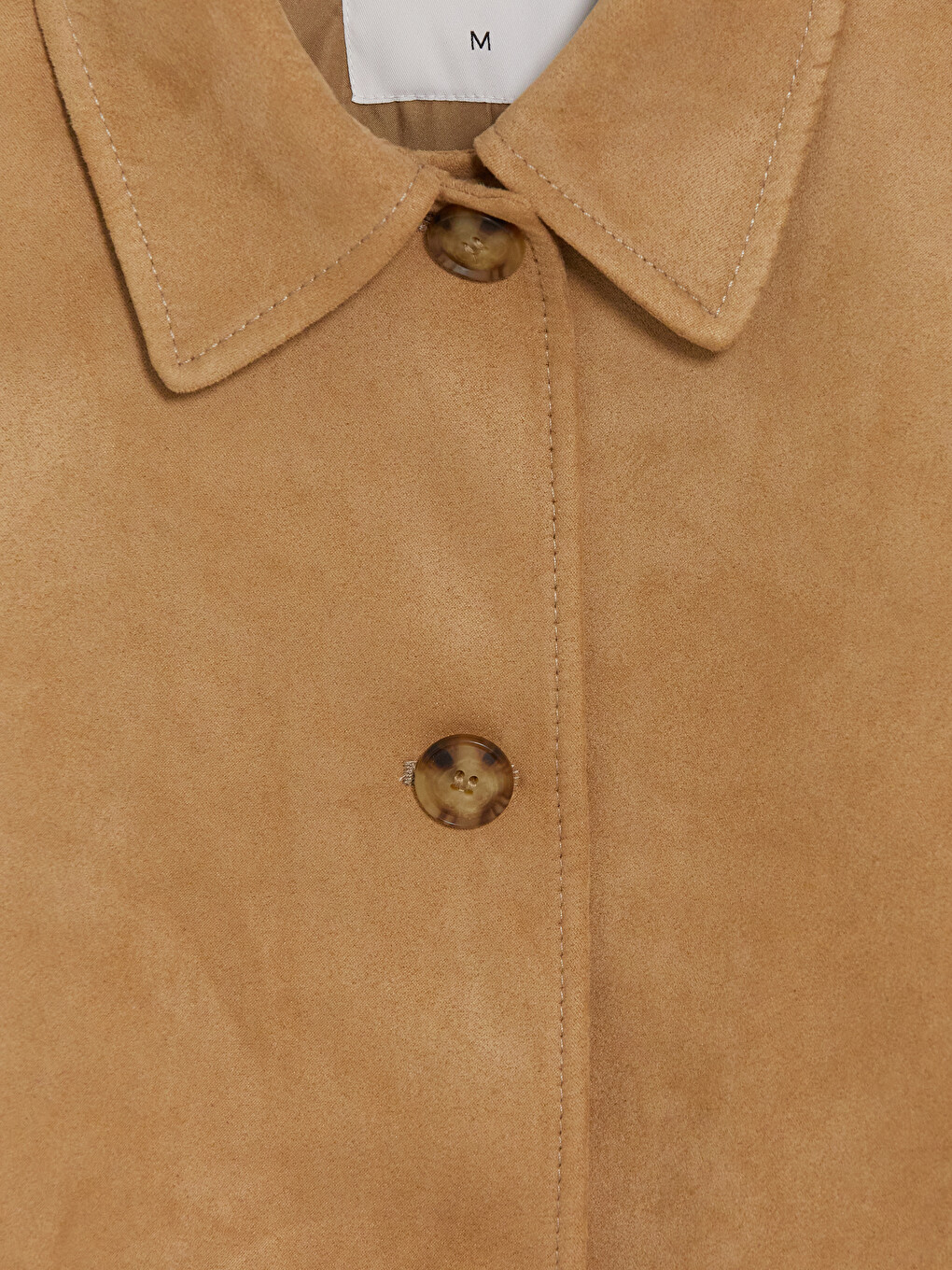 Shirt Collar Suede Look Women's Jacket-6