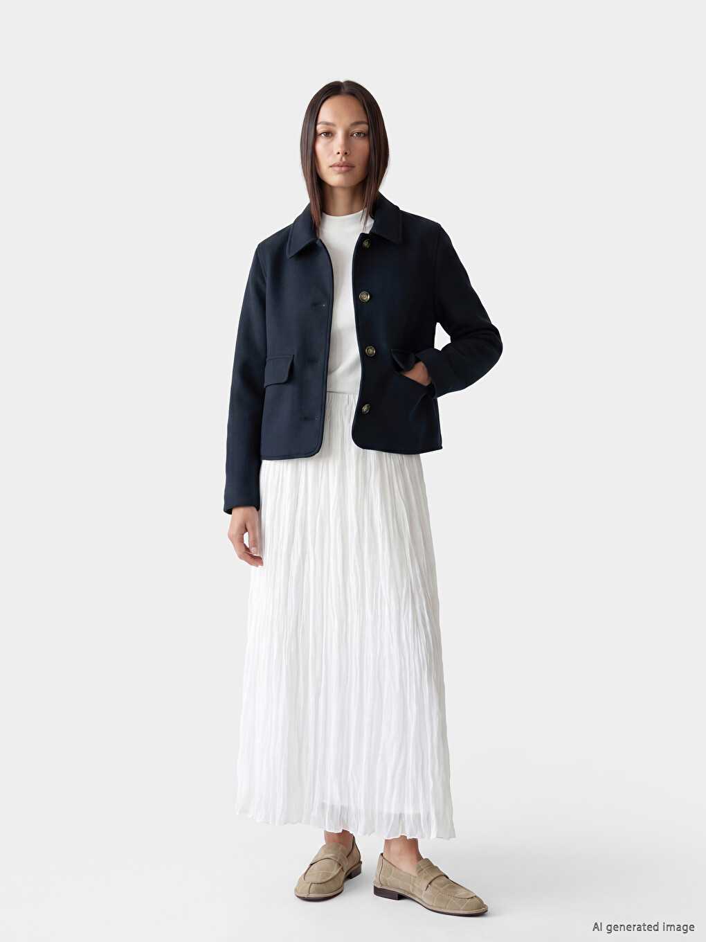 Shirt Collar Women's Cachet Coat-1