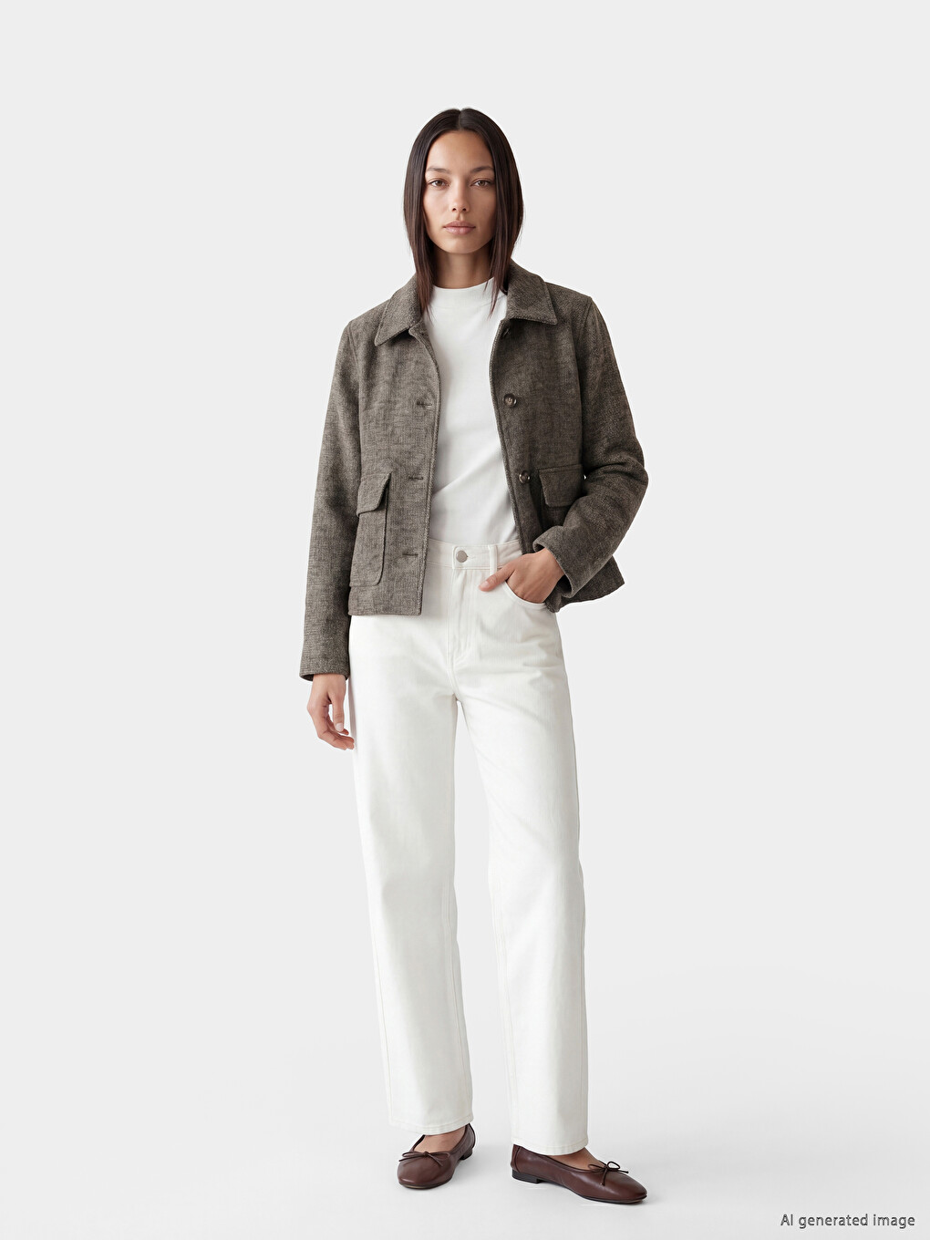 Shirt Collar Women's Cachet Coat-1