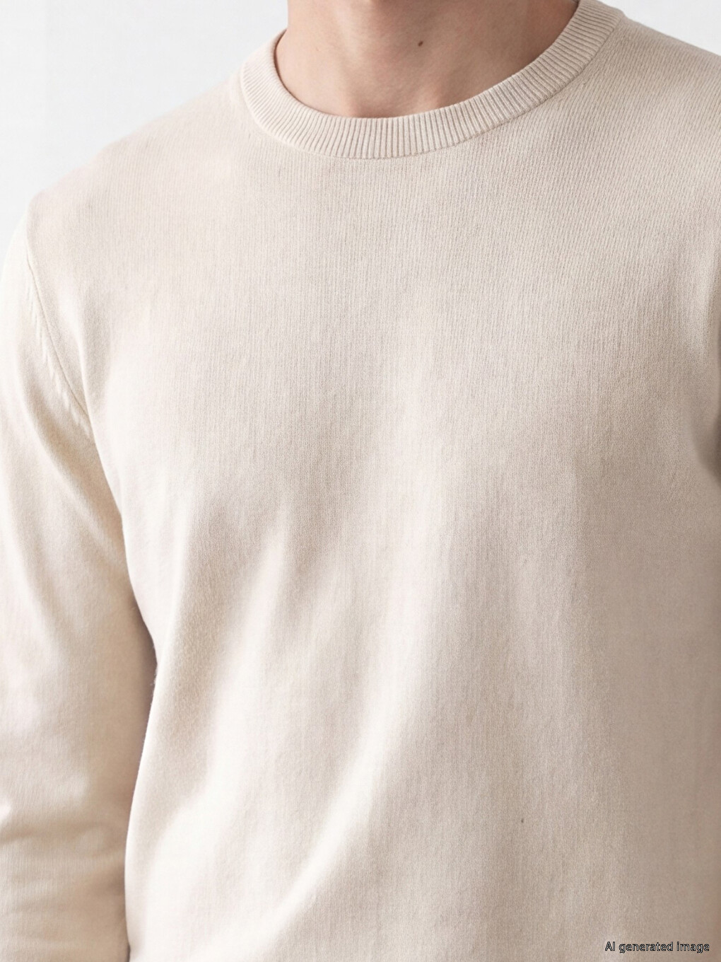 Man Beige Sweater-2