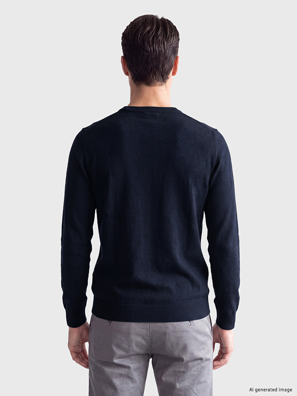 Man Navy Sweater-2