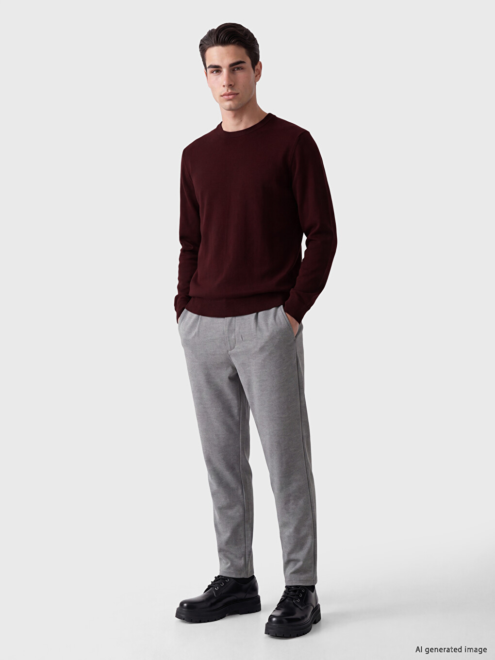 Man Bordeaux Sweater-1